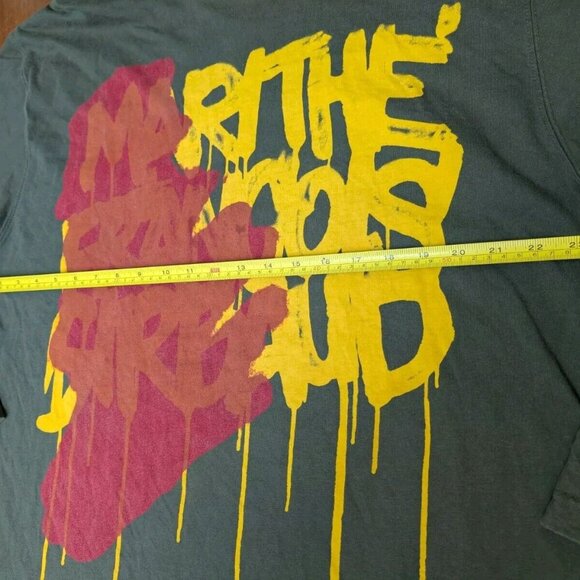 Vtg Y2K Marithe Francois Girbaud Mens 3XL Graffiti Spell Out Green Shirt Distrd - Picture 10 of 16